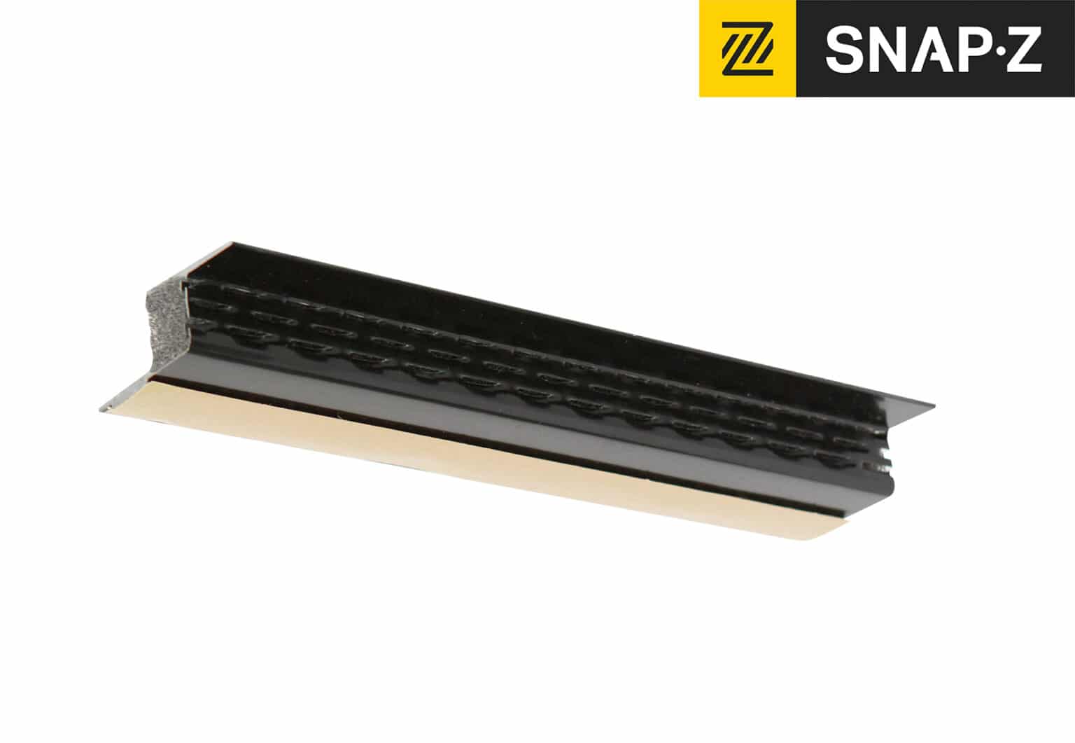 Snap-Z vented closure for standing seam metal roof ridge
