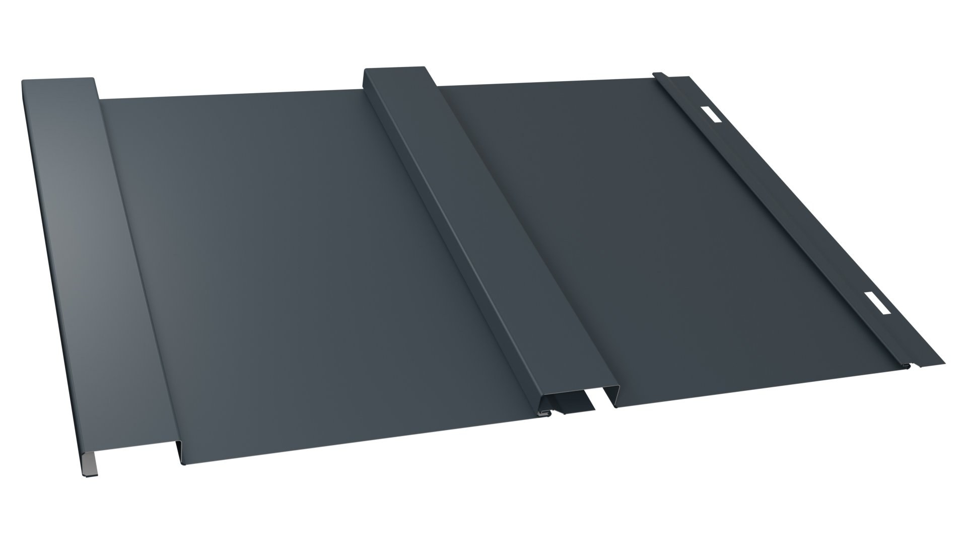 Board-and-batten metal siding panel