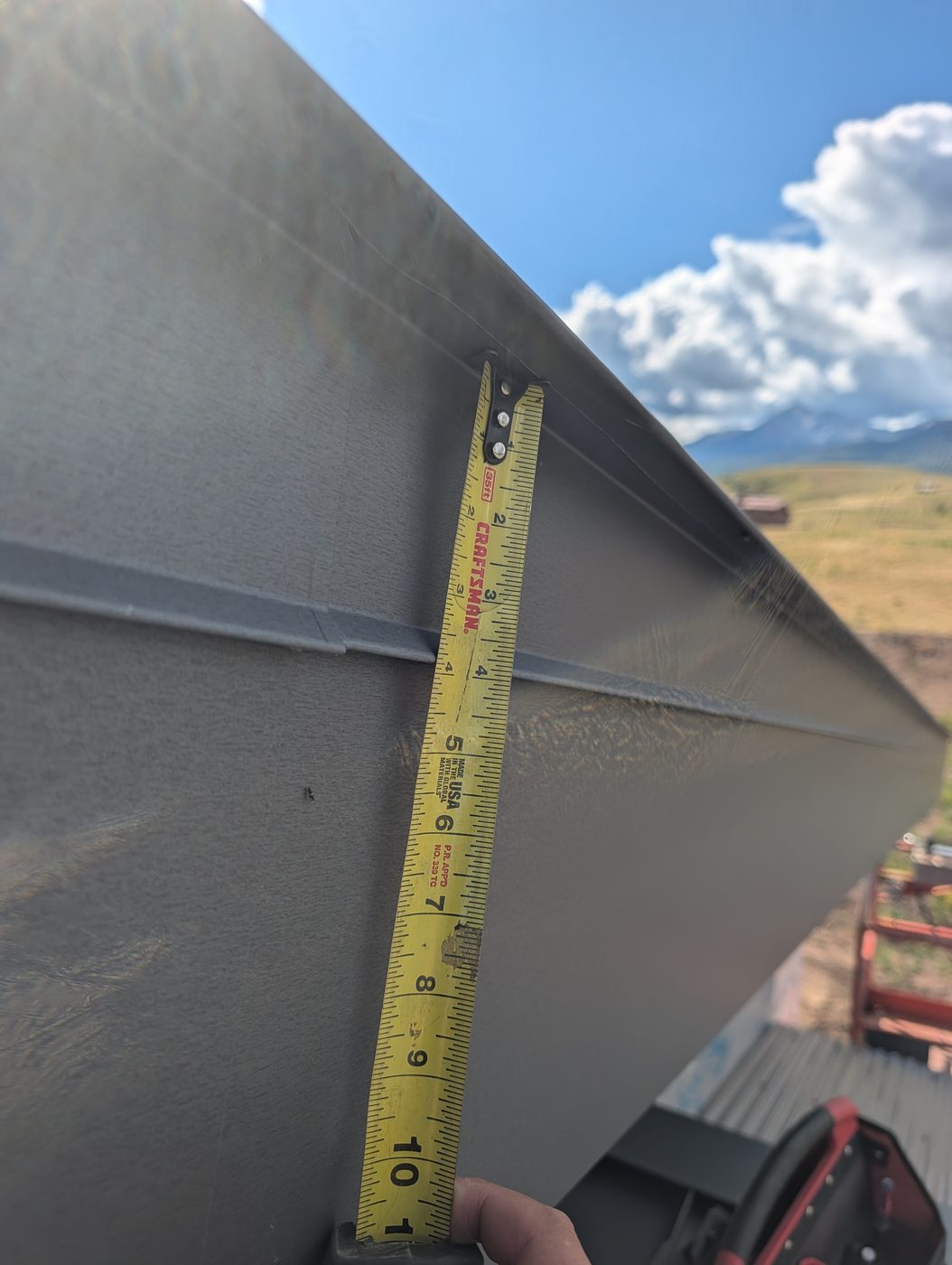 Deep metal fascia broken up with an XL drip edge to reduce oil canning, Wilson Mesa near Telluride